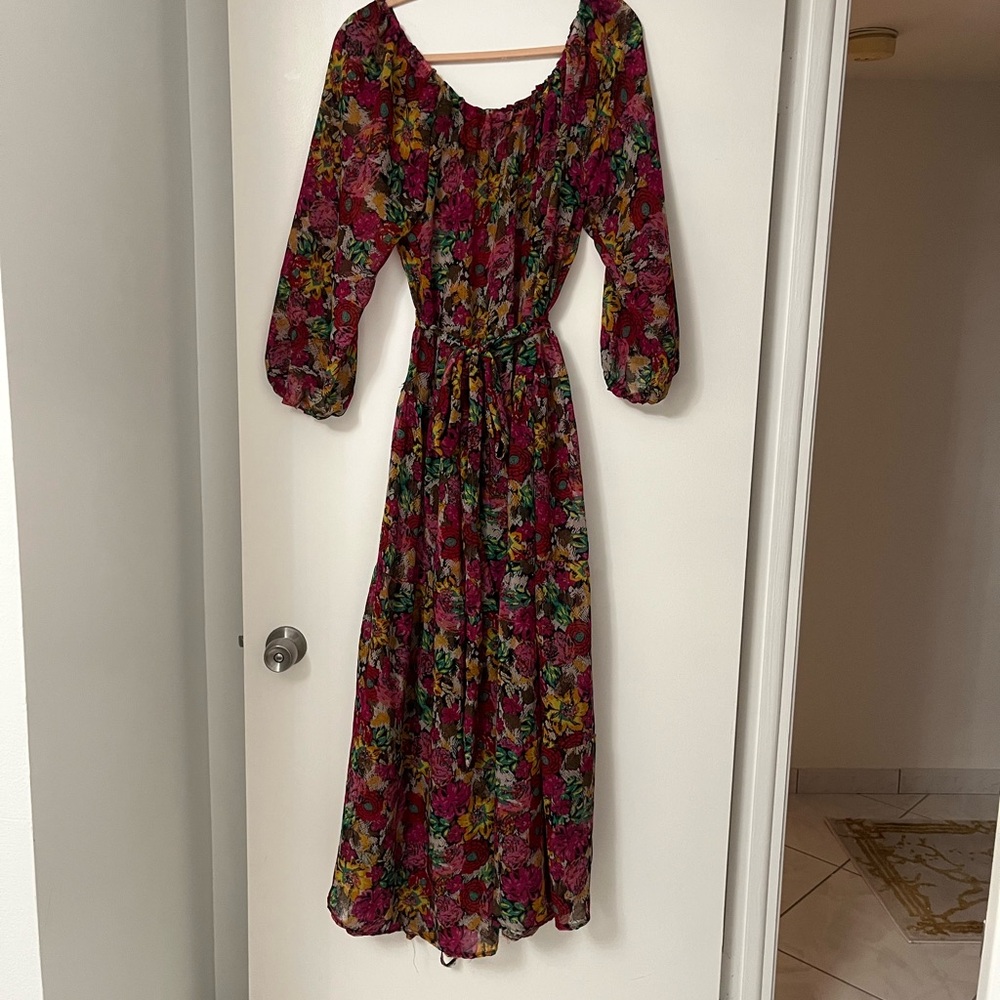 Floral Long Sleeve Maxi Dress